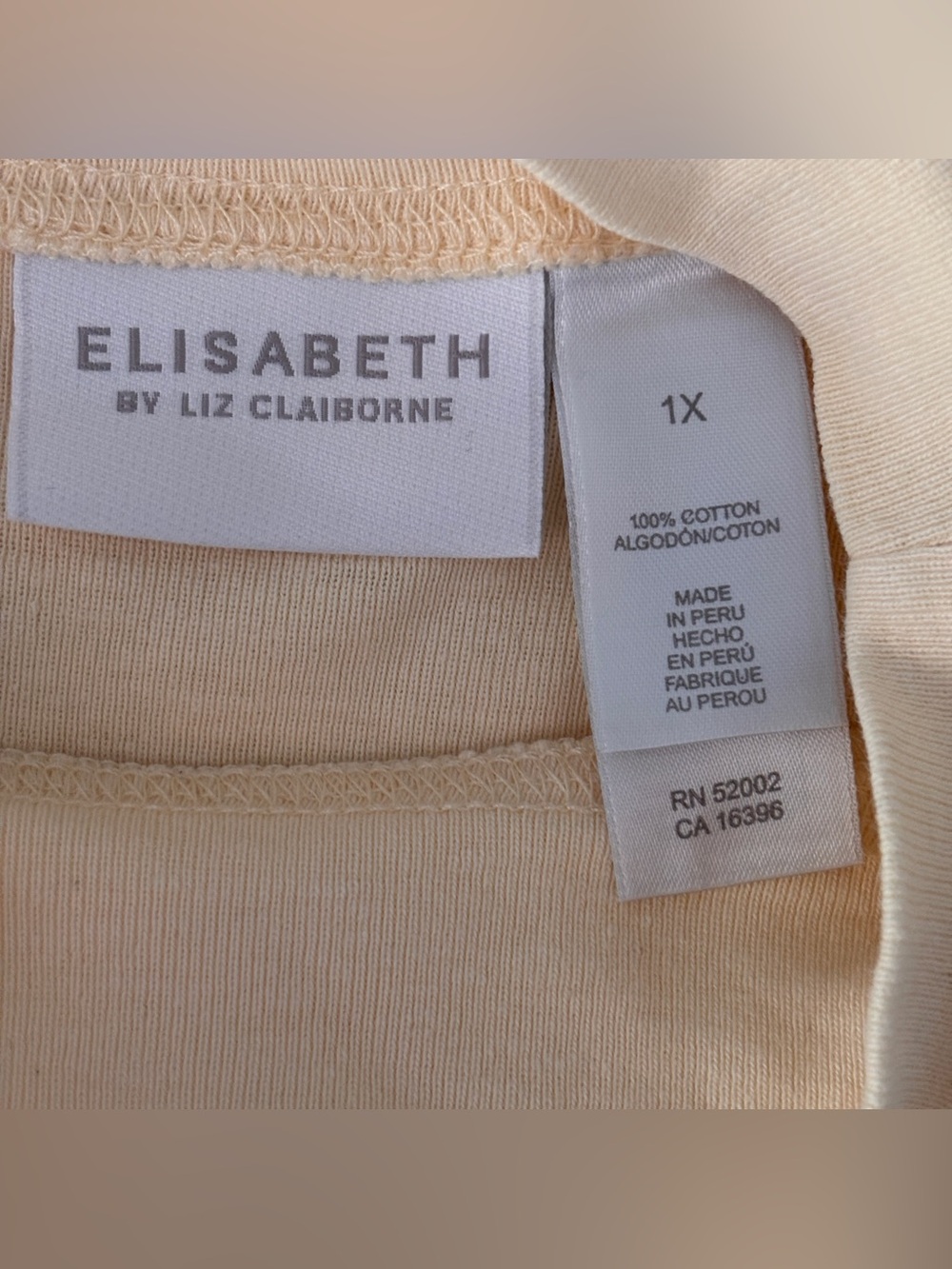Liz Claiborne Sleeveless Mock Neck Top - Butter Yellow, Subtle, Nautical, Pastel - Picture 3 of 4